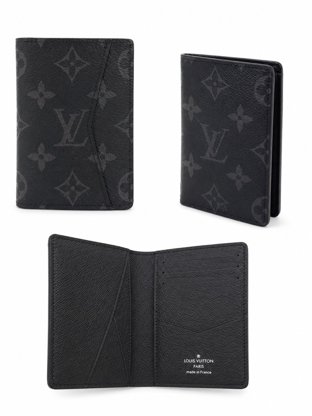 Louis Vuitton Black Monogram Card & Passport Sleeve
